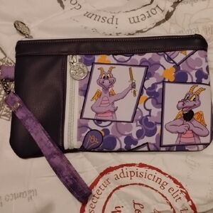 Quality Handmade Clutch / Wristlet Purple Color Disney's "Figment" By SewnPoetry